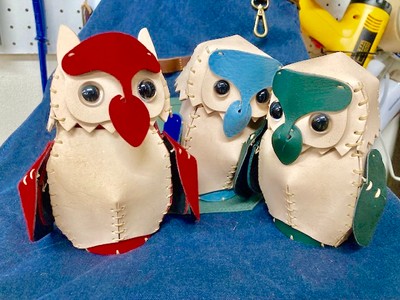 組み立てる縁起物「ふくろうとみみずく」ナチュラルポップ