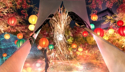 夜の福岡に歴史とデジタルアートの融合空間が出現！？  「Fukuoka Lights Festival 2025 ～光の城郭まつり～」