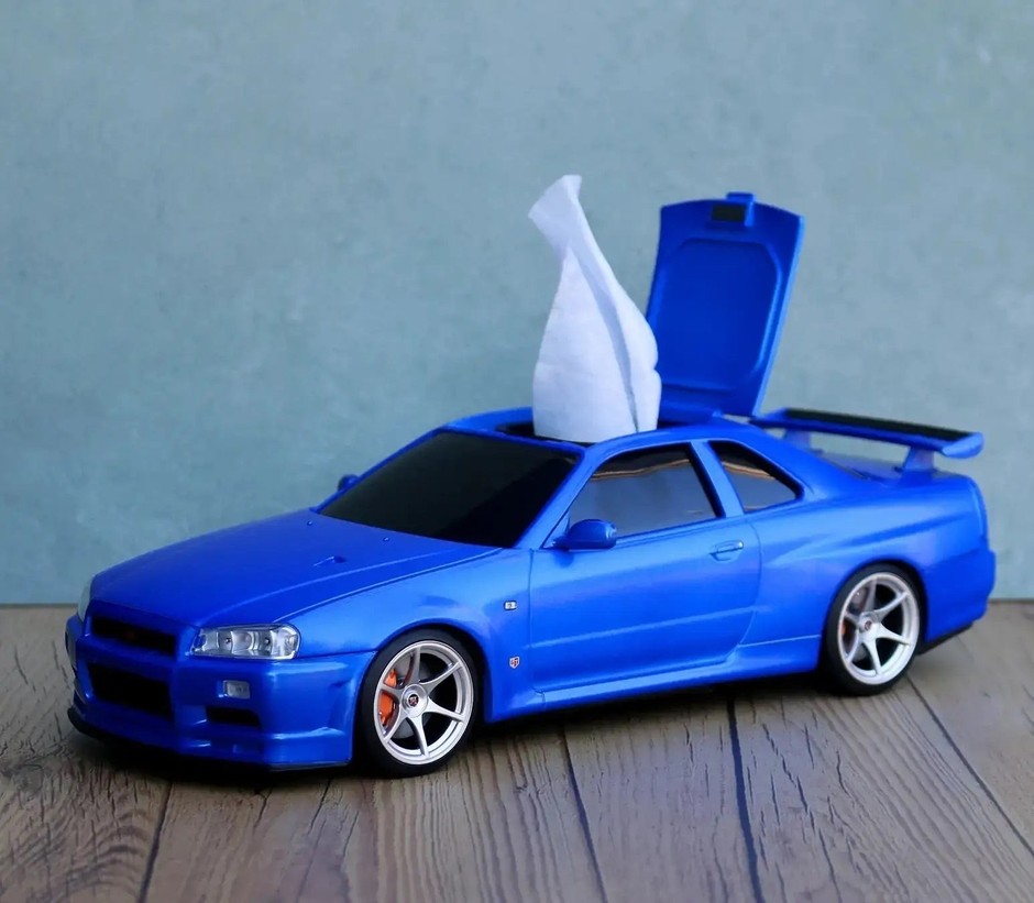 日産スカイライン GT-R (BNR34) 型のウェットティッシュケース