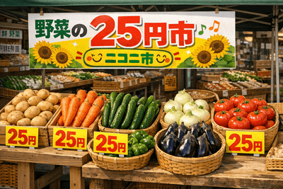 野菜の25円市※画像はイメージです※