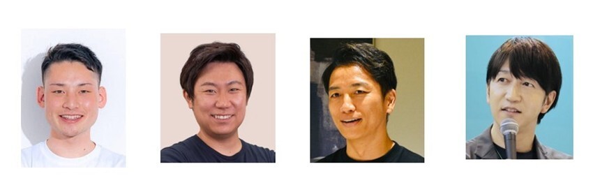 (左から)株式会社FiT 代表取締役 加藤 恵多氏_株式会社J-PRoach 代表取締役 高木宏昌氏_株式会社スマイルカンパニー 代表取締役 山野 俊介 氏_モデレーター 株式会社フリグマ 代表取締役社長 佐々木 翔 氏 ※「高」は正式には「はしごだか」