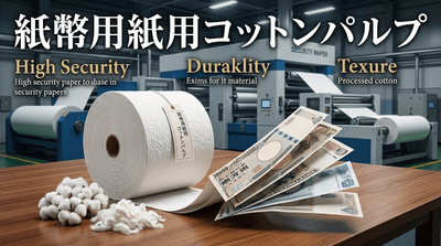 図. 紙幣用紙用コットンパルプの製品画像