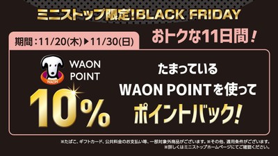 ＷＡＯＮ ＰＯＩＮＴ１０％ポイントバックキャンペーン　イメージ画像
