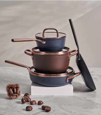 ZWILLING Milano(下から:ソテーパン(日本未展開品)/ストックポット/ソースパン、サイド:フライパン)