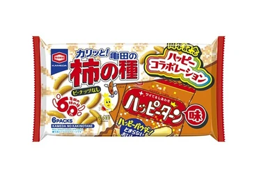 ハッピーターン50周年×亀田の柿の種60周年
ロングセラーブランドのコラボ商品が爆誕
4月20日（月）より発売