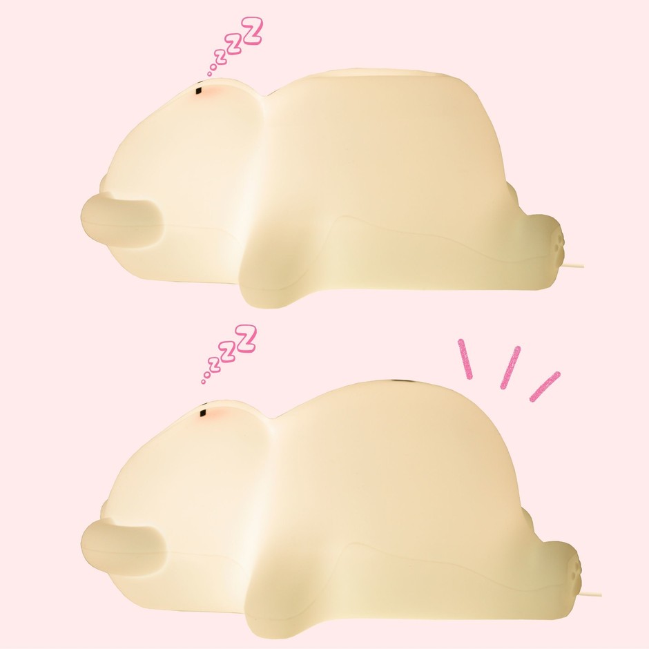 ぐっすりクマさんのシリコンライト　お腹がふくらむ