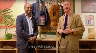 Drake’s Head of Sales Chris Gumbs氏 Drake’s Creative Director Michael Hill氏