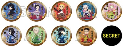 ニジゲンノモリ×アニメ『鬼滅の刃』コラボイベント第3弾 柱キラメタ缶バッジ (全10種、ランダム)