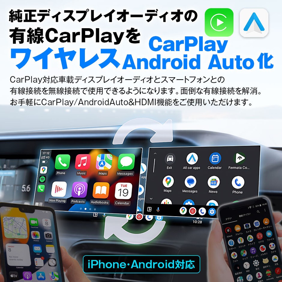 CarPlay/AndroidAutoワイヤレス化