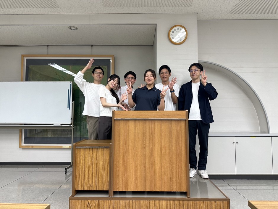 イベント終了後、豊丸産業での記念撮影