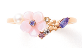12月　誕生花 K10 ピンクゴールド クリスマスローズ　28,000円(税別)