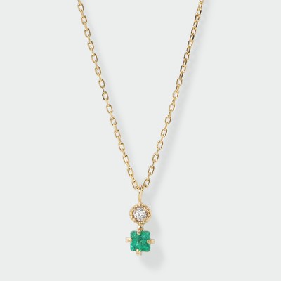 ネックレス　K10YG　エメラルド　ダイヤモンド　￥49,500