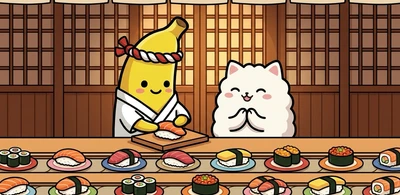 レーンにジャンプ！お寿司をキャッチ！
『ラッキーどうぶつ寿司パーティー』
Google Play・App Store・LINEミニアプリで配信開始