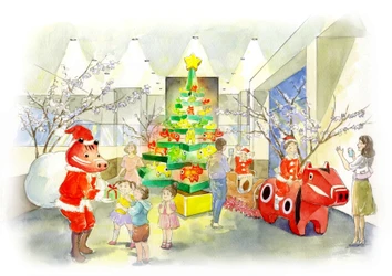 【磐梯山温泉ホテル】会津の郷土玩具「赤べこ」をテーマにした「赤べこクリスマス」開催 ～「べこジェニック」なクリスマス装飾や赤べこケーキを提供～｜期間：2022年12月17日～25日