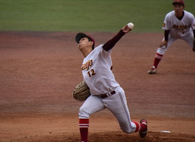 好投した池田翔紀投手(経済学部4年)