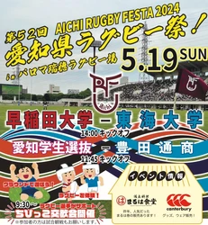 【名城大学・ラグビー部】愛知県ラグビー祭（5月19日開催） 愛知学生選抜メンバーに本学ラグビー部から5名選出！