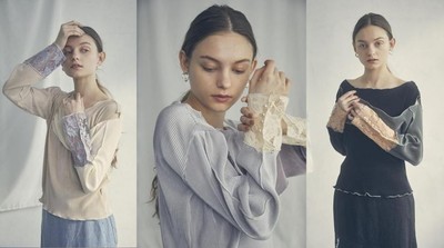 新色 PALE BLUE(中央)も加わり、3月5日(土)20時、本格的な発売を迎える THE PLEATS MELLOW TOPS