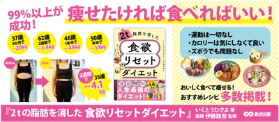 【野菜を最初に食べる必要ナシ!】いくとうひさよ著『2tの脂肪を消した 食欲リセットダイエット』2024年6月17日刊行