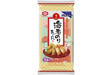 さっくりほどける食感で お茶と一緒にほっこり食べられる 『海老のりあられ』デザインリニューアル