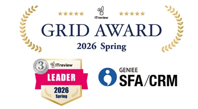3年連続！ジーニー、「ITreview Grid Award 2026 Spring」のSFAツール(営業支援システム)部門で最高位「Leader」を受賞