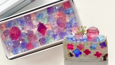紫陽花と宝石がきらめく、梅雨を彩るアートなアイスケーキ！6月2日より発売開始