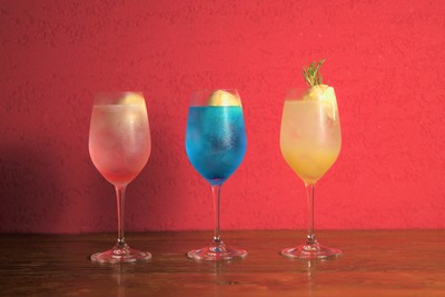 ▲FRENCH SODA（左からさくら、青海、レモンジンジャー）
