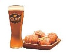 YONA YONA BEER WORKS限定メニュー「よなよなエール＆鱈のフリット」