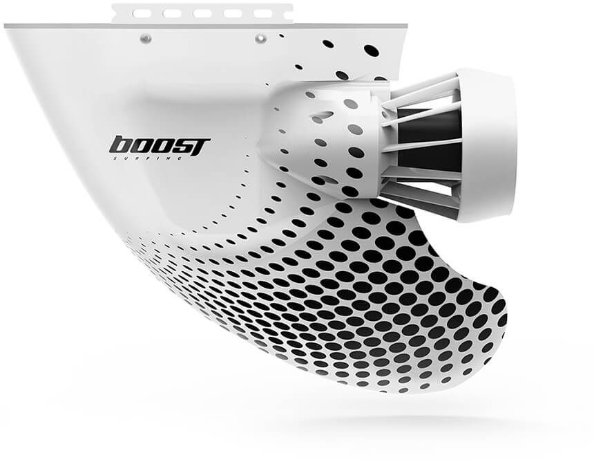 ボタン一つで簡単ブースト、サーフィンガジェットBoost Fin(ブーストフィン)