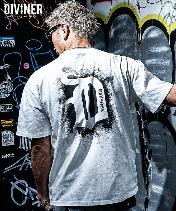 【BlackLetter】StencilLogo TEE（ホワイト）