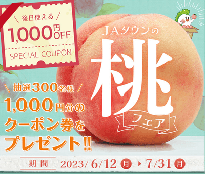 JAタウン 食べごろ桃特集