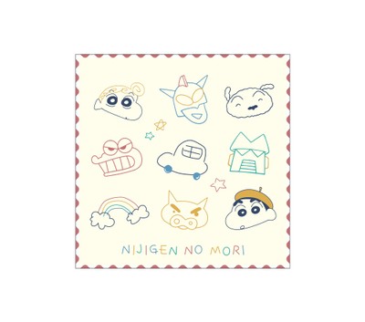 ▲【クレヨンしんちゃんアドベンチャーパーク】 刺繍ハンカチ/税込990円