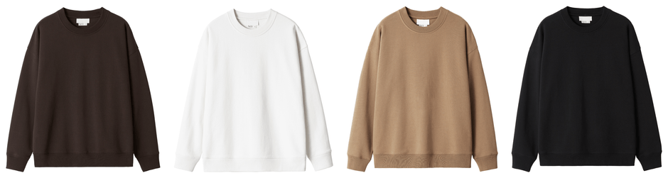 スウェットシャツ¥3,999 (100% ベターコットン)