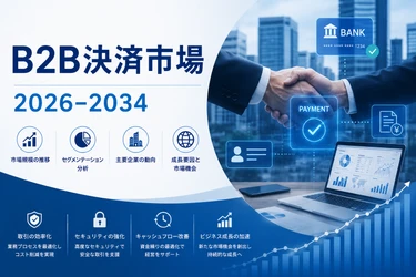 B2B決済市場規模、2034年までに2兆2,743億米ドルを突破へ――年平均成長率（CAGR）6.70%で拡大