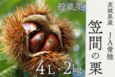 「ＪＡタウン」のショップ「いいものいっぱい広場」で 「茨城県産 笠間の栗」を予約販売中