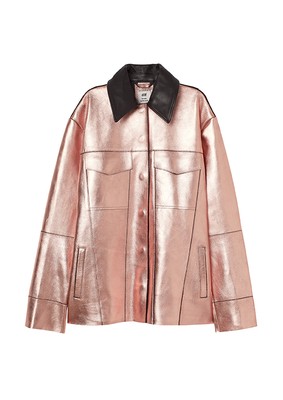 メタリックコーティング レザージャケット ¥24,999