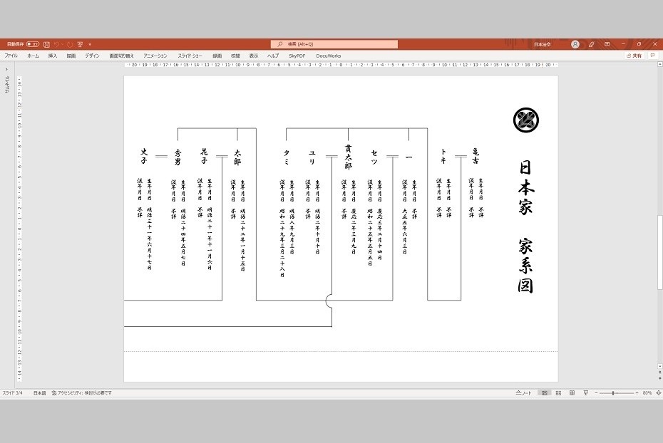 家系図作成テンプレート